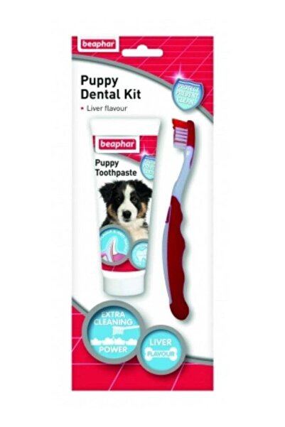 Beaphar مجموعة أدوات العناية بأسنان الجراء