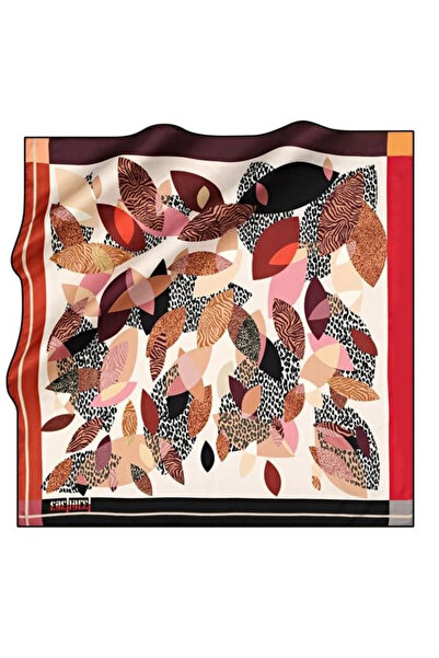 Cacharel Twill Eşarp - 7980314-913 - Kırmızı Ekru