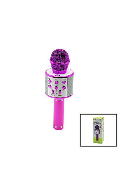 shopwave WİRELESS MİKROFON KARAOKE - HOPARLÖR USB ŞARJLI USB - TF - AUX RENKL...