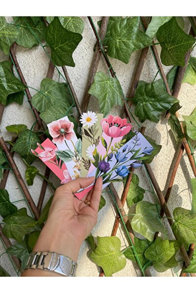tinystoriestr Bookmarks 5 Pcs - Floral Themed Special Cut-3 - Custom Die-Cut ...