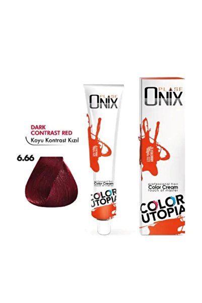 onix Tüp Saç Boyası 6.66 Koyu Kontrast Kızıl 60 ml