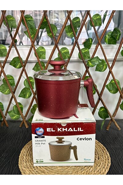 RYS 16 cm Granite Milk Pot with Steel Lid