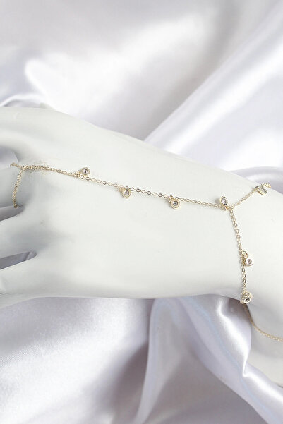 shopwave Brass Zircon Stone Dangle Model Gold Color Women's Shahmeran