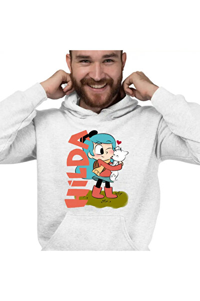 OEM Hilda Twig Hug White Fox Valentines Day Men's Hoodie