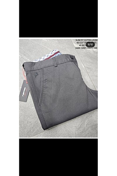 Cinar erkek giyim Men's Sport Linen Canvas Trousers Slimfit