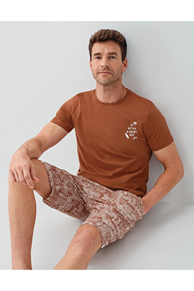Arnetta 3663 Men's Short Sleeve Shorts Bermuda Set