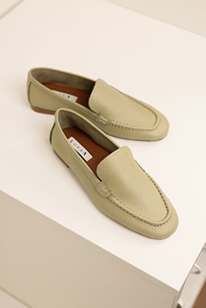 by selvi Lukka Shoes Дамски балерини от естествена кожа в цвят авокадо