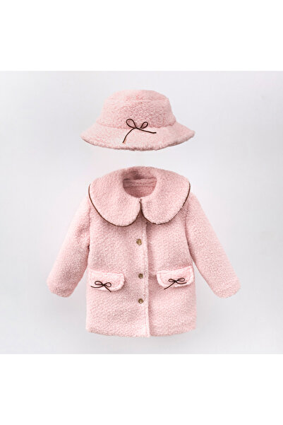 Coolimino Cumino Hope Powder Pink and Mink Girl's Hat and Collared Coat for A...