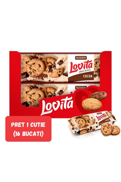 Roshen SET 16 PIECES - LOVITA CLASSIC COOKIES, BISCUITS WITH COATING DROPS 15...