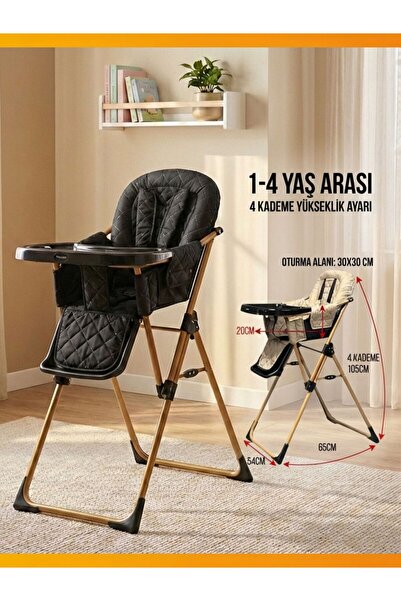 modabebekler Ayarlanabilir Bebek Mama Sandalyesi 1-4 Yaş | 4 Kademe | Katlana...