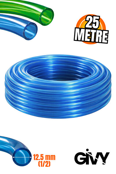 GİVY Soft 1/2″ Silikonlu Hortum 25 Metre | Esnek ve Dayanıklı Bahçe Sulama Çe...