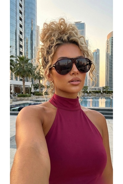 JULIANO Kendall Bordo-Black Sunglasses