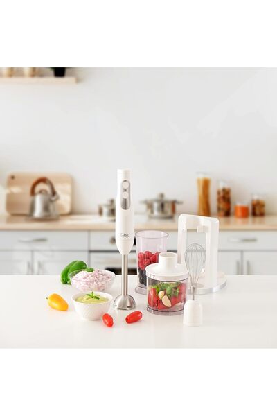 JANO Electric Hand Blender 1000W with Stainless Steel Whisk, 2 Speeds, Comfor...