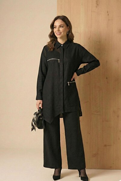 FTZ WOMEN Women's Melange Suit Black 31149