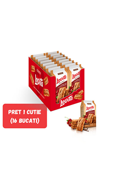 Roshen SET 16 PIECES - LOVITA BISCUITS WITH CHERRY-VANILLA FILLING (33%) 168g...