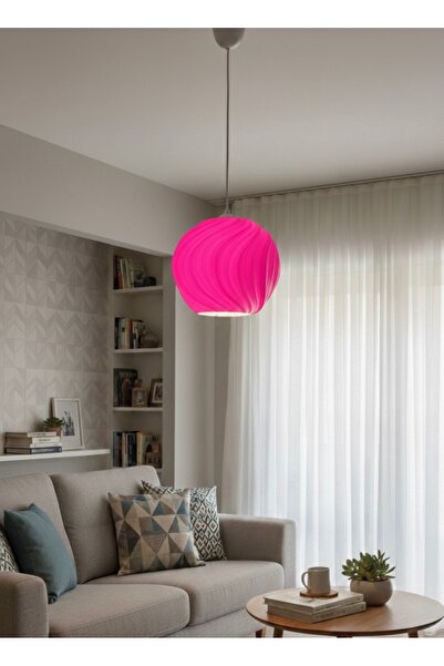 Shoprit Modern Dalga Tasarım Beyaz Dekoratif Avize Salon ve Yatak Odası Sarkı...