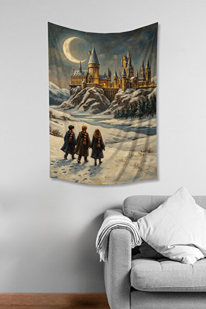 Moud's Harry Potter Hogwarts Winter Landscape Patterned Wall Covering Wall Ta...