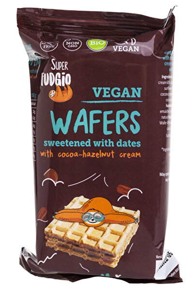 Me Gusto Cocoa and hazelnut wafers sweetened with dates, organic, 120g, Super...