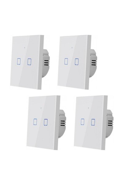 DAMUR Set de 4 comutatoare WiFi tactile inteligente