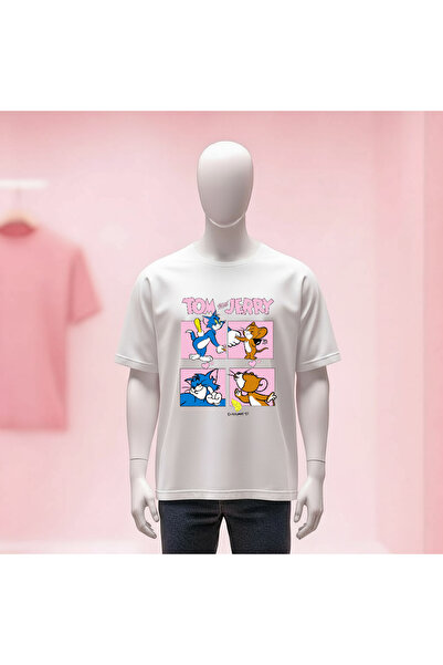 Vordevia Printed Crew Neck Wide Fit Unisex Tshirt