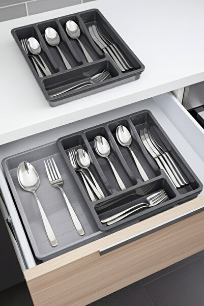 Kitchen Life Suport pentru tacâmuri glisant, deschis și închis, pentru sertar...