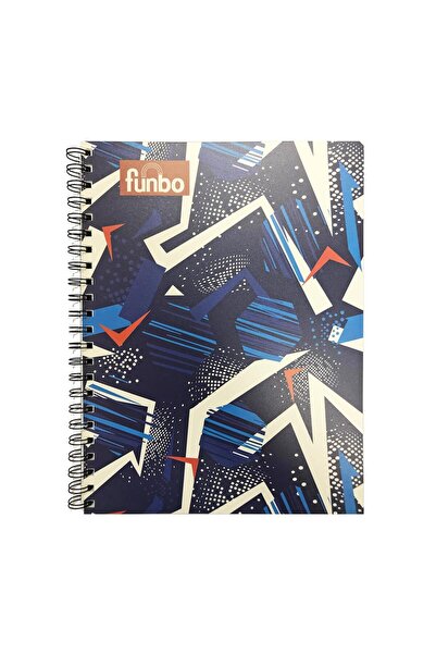 Funbo A4 Size Notebook | 80 Sheets | Single Subject | Abstract Blue1 | PP Cover