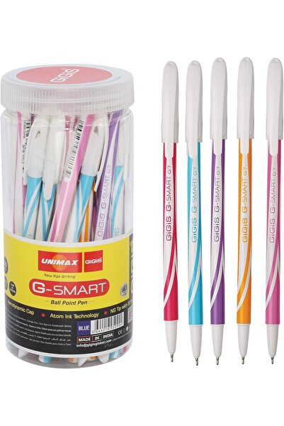 Aspire Books GiGiS G-Smart Ball Point Pen 40-Pieces, 0.7 mm Tip Size, Blue