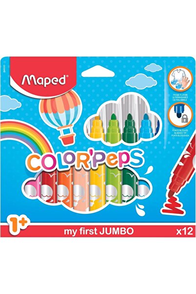 Maped Color'Peps My First Safety Tip Ultrawashable Markers, Assorted Colors, ...