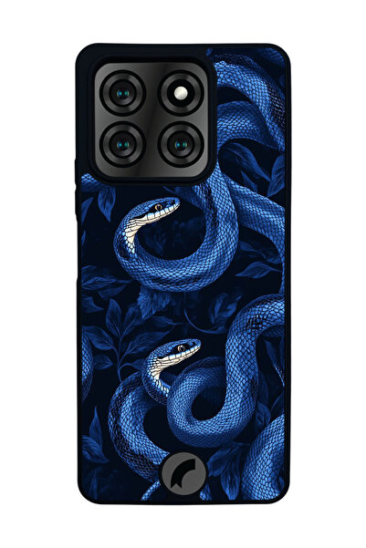 Reeder S71 Uyumlu Yılan Tasarımlı Glossy Mat Siyah Silikon Telefon Kılıfı