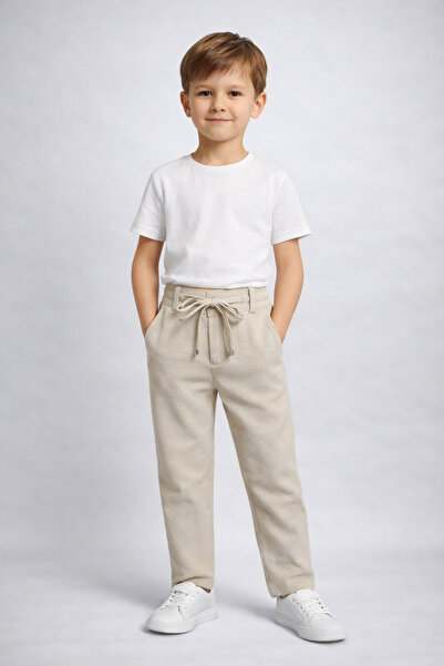 HAYTA Pantaloni Jogger pentru copii, crem