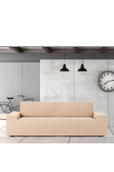 EYSA CONFECTIONES Elastic sofa cover 3 seats, Troya, C/1 Beige