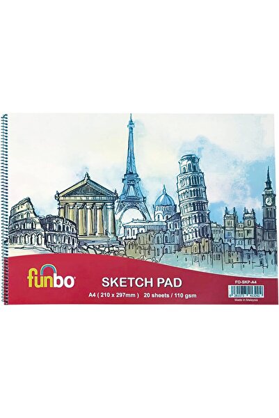 Funbo S- Pack Of 05KETCH PAD A4 PACK OF 10, FO-SKP-A4