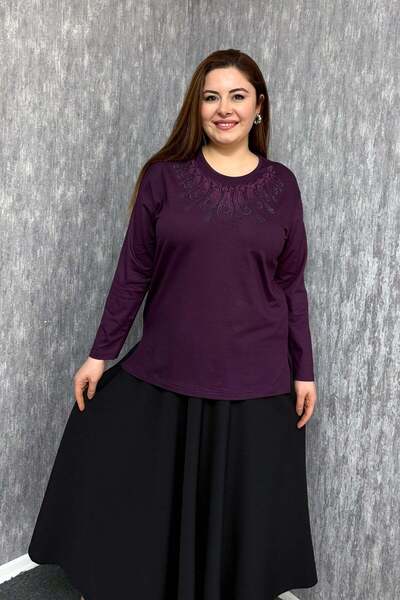 ModaPlaza Bluză de damă cu broderie cu pietre 004