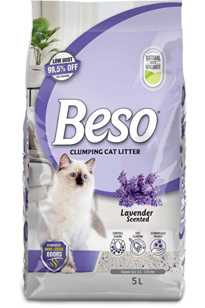 Beso Lavender Scented Clumping Cat Litter 5L