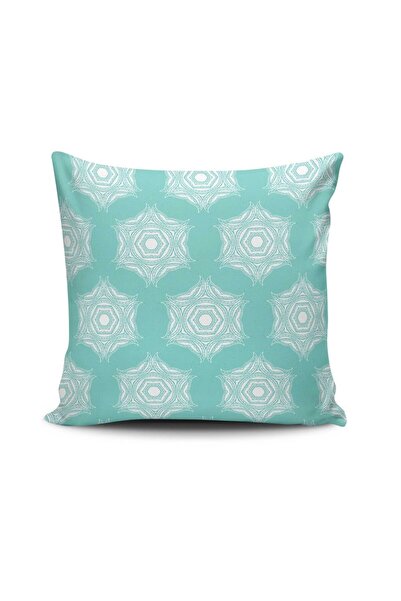 Lenjerii Deosebite Decorative pillowcase 43x43cm, White/Turquoise