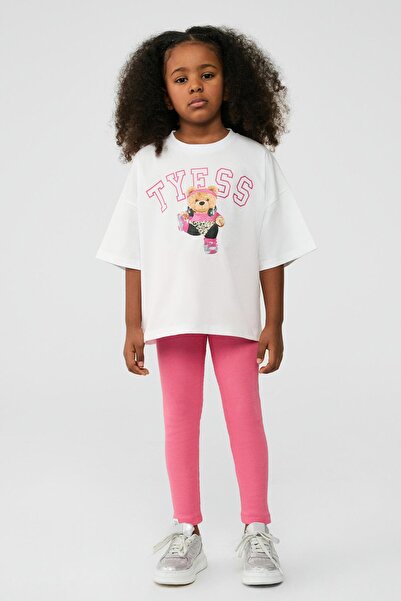 Tyess Λευκό μπλουζάκι για κορίτσια BG Store