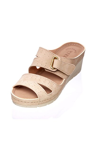 Tellus Women's Beige Platform Sandals 27-11