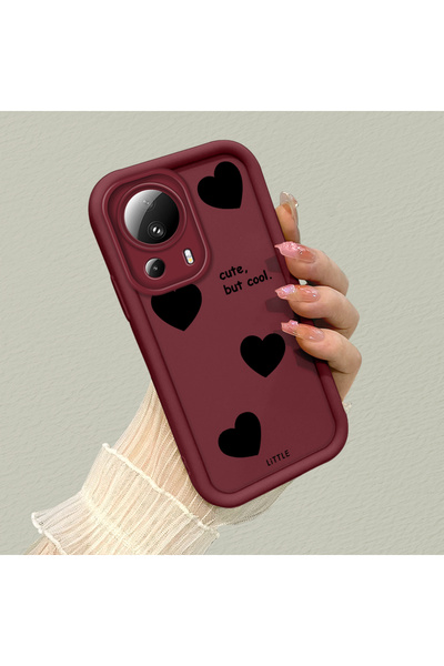 Hontinga حافظة هاتف بنمط قلب مقاومة للصدمات من مادة السيليكون متوافقة مع هاتف...