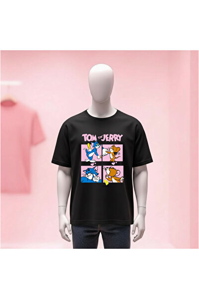 Vordevia Printed Crew Neck Wide Fit Unisex Tshirt