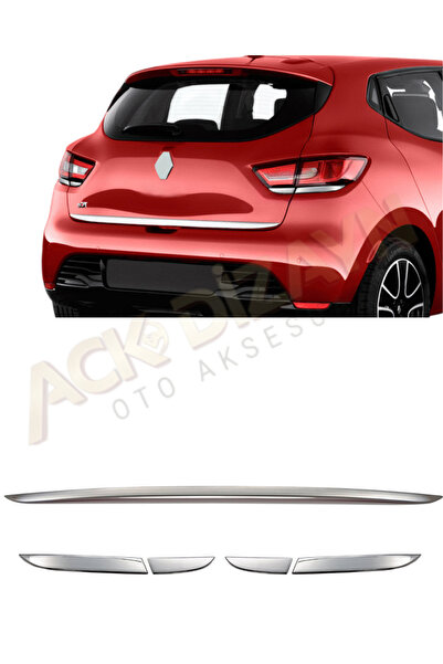 ACK Dizayn RENAULT CLİO 4 2012-2018 ARKA 2'Lİ KROM SETİ (STOP ALT ÇITASI+BAGA...