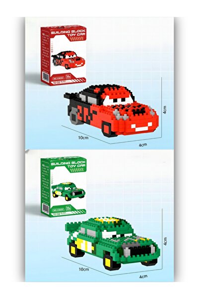 DEK BRICKS Cars Filmi Seti - Şimşek McQueen ve Chick Hicks Yarış Serisi 2'li ...