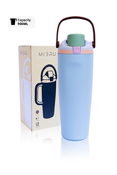 MIBRU MI3RU 900ml Vacuum Insulated Tumbler with Handle – Stainless Steel Ther...