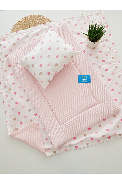 artıbebe طقم فراش للأطفال مع بطانية، وسادة، موسلين، وسادة أطفال، لحديثي الولا...