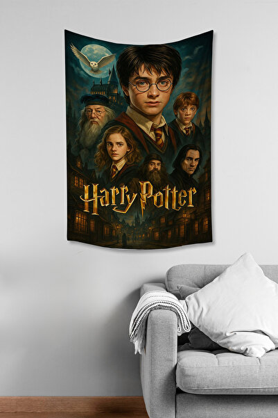 Moud's Harry Potter Poster Patterned Wall Covering Wall Tapestry Suede Textur...