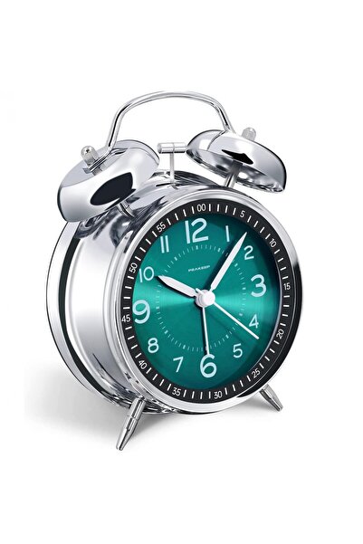 Hobimtek Şarjlı Yüksek Sesli Alarmlı Masa Saati Büyük Boy Nostaljik Analog Ça...