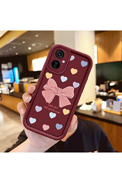 Hontinga حافظة هاتف من مادة السيليكون مقاومة للصدمات بنمط فيونكة متوافقة مع ه...