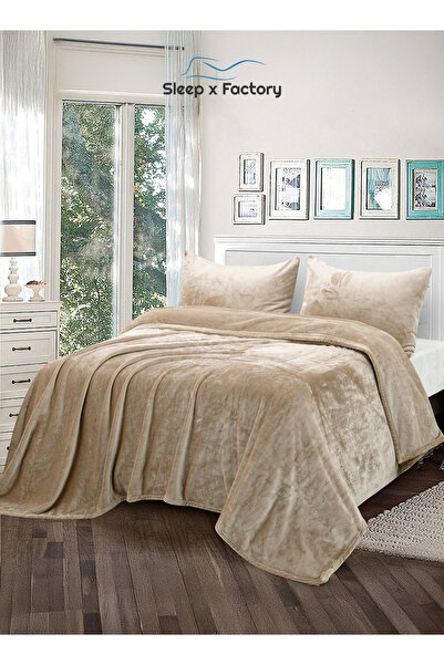 Sleep x Factory Luxury Safari Blanket Set – 4 Pieces | Velvet Blanket 200×240...