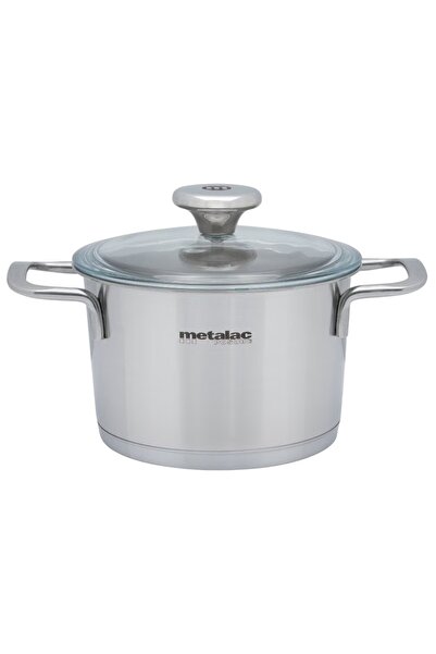 Metalac Pot 1.9l with glass lid Santino stainless steel/16cm/1.9l