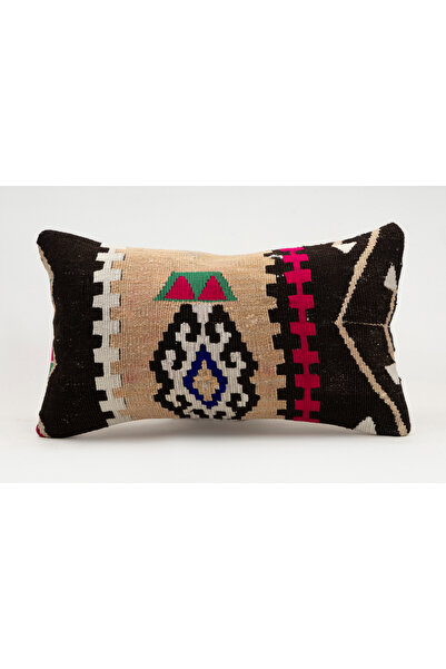 Kilim Whole Sale غطاء وسادة عتيق مصنوع يدويًا من الكليم والصوف، مقاس 30x50 سم
