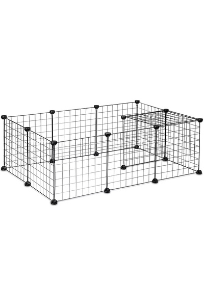 Caerus Capital Cușcă pentru animale mici, 24 de elemente, neagră